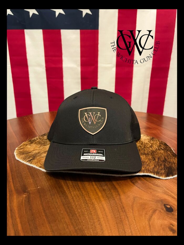 TWGC Richardson 112 Hat, Black/Black Copper Shield Patch