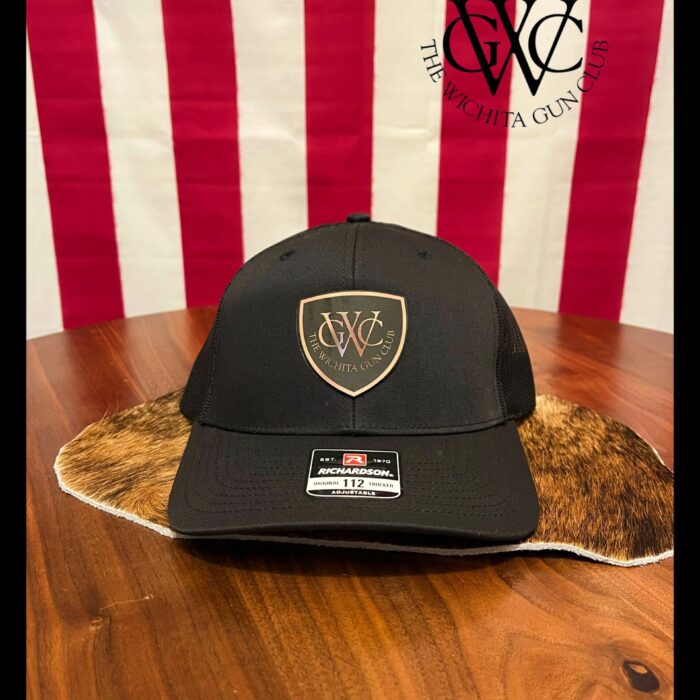 TWGC Richardson 112 Hat, Black/Black Copper Shield Patch