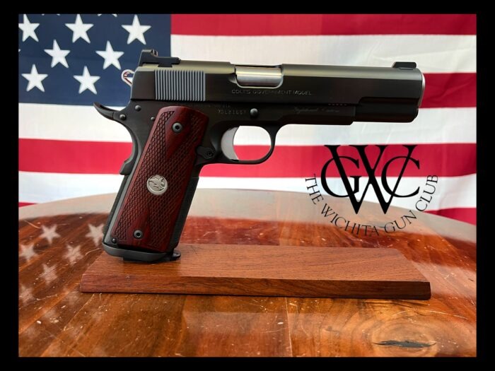 1980 Colt Government Model 9mm, Complete Nighthawk Custom Rework With Melissa McMinn Engraving, Original Box & Manual