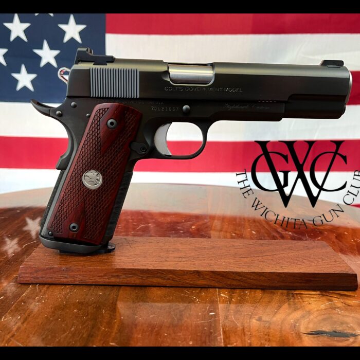 1980 Colt Government Model 9mm, Complete Nighthawk Custom Rework With Melissa McMinn Engraving, Original Box & Manual