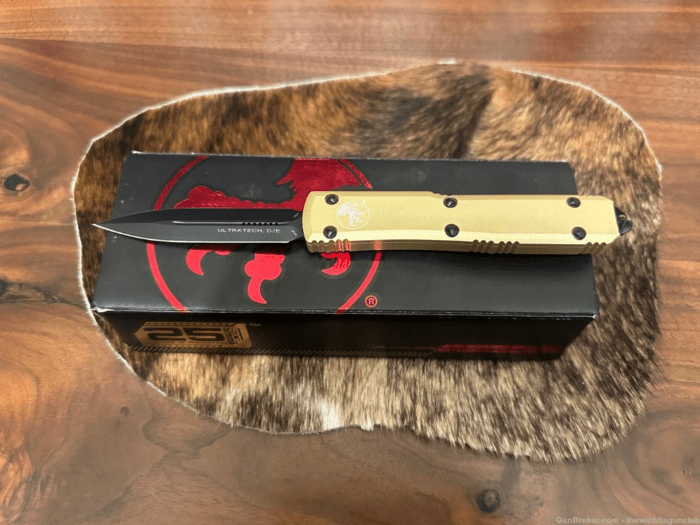 Pre-Owned Microtech Ultratech D/E Champagne Gold