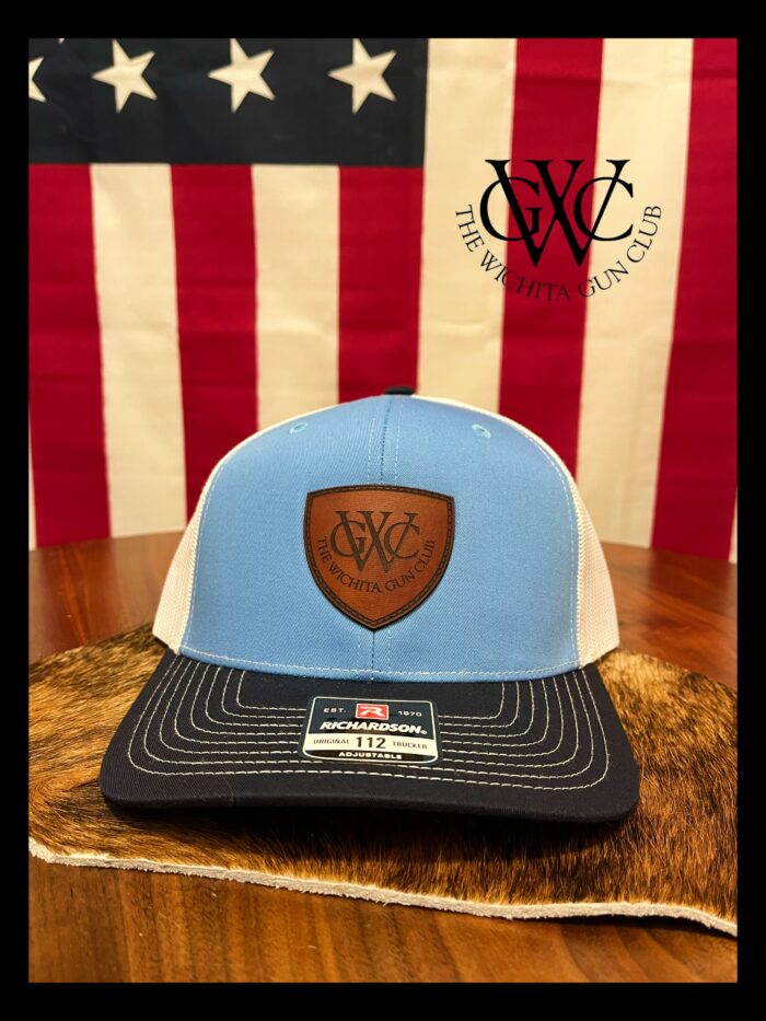112 Columbia Blue/White/Black Stainless Shield Patch