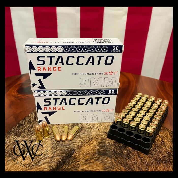Staccato 124gr FMJ 9mm Range Ammo 50/Box