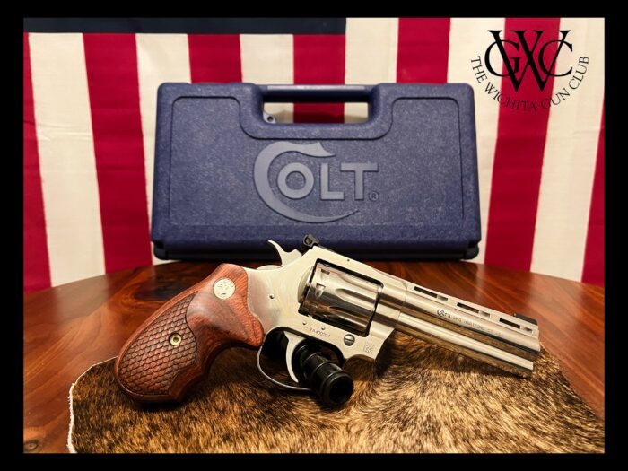 Colt King Cobra 22LR 4.25" With Snakescale Wood Grips & Brass Bead Front Sight