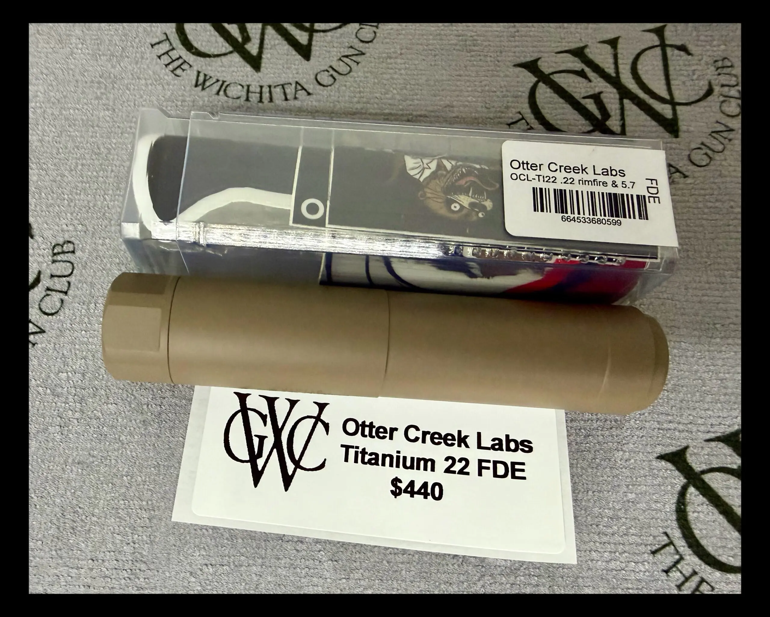Otter Creek Labs Ti22 Titanium FDE 22lr Suppressor