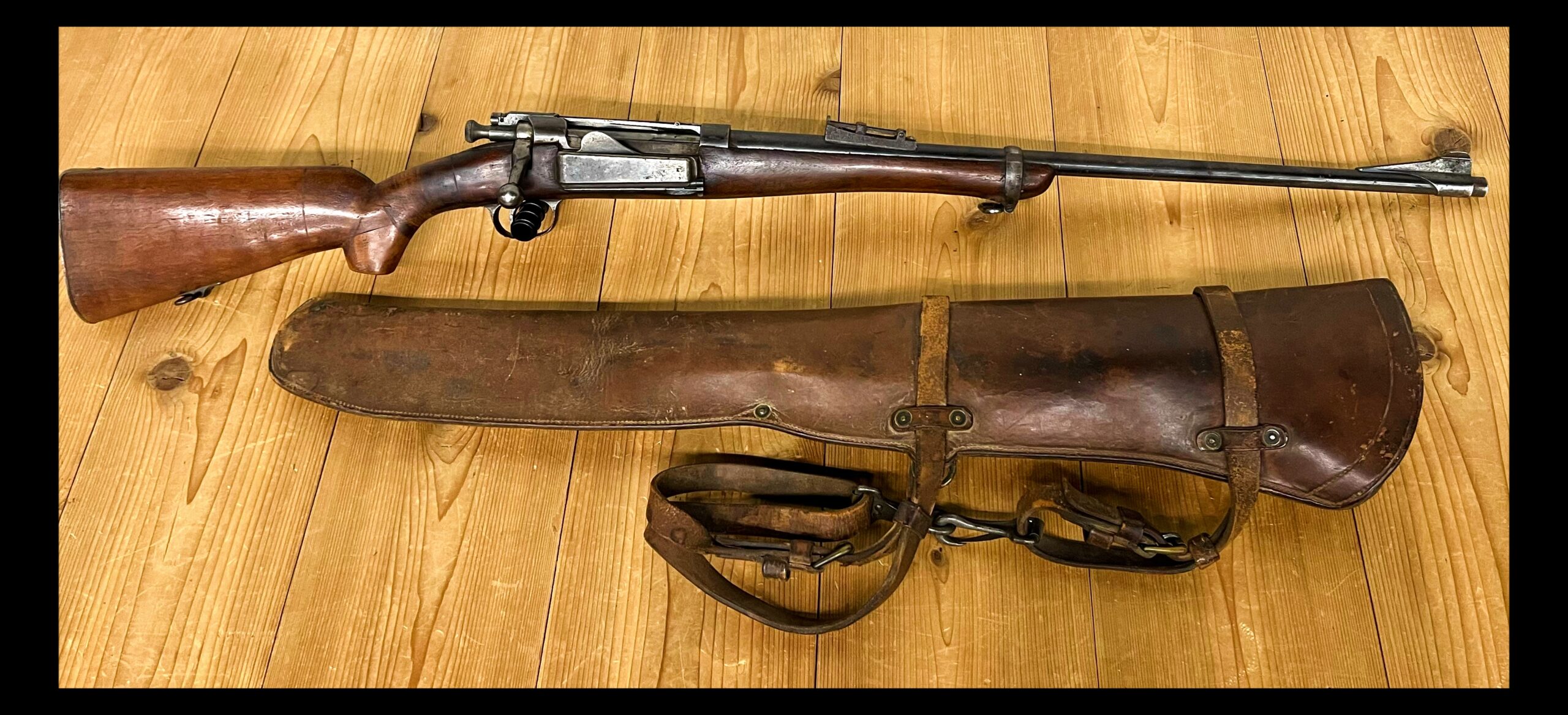 U.S. Springfield Armory M1899 .30-40 Krag Sporterized Rifle & Scabbard